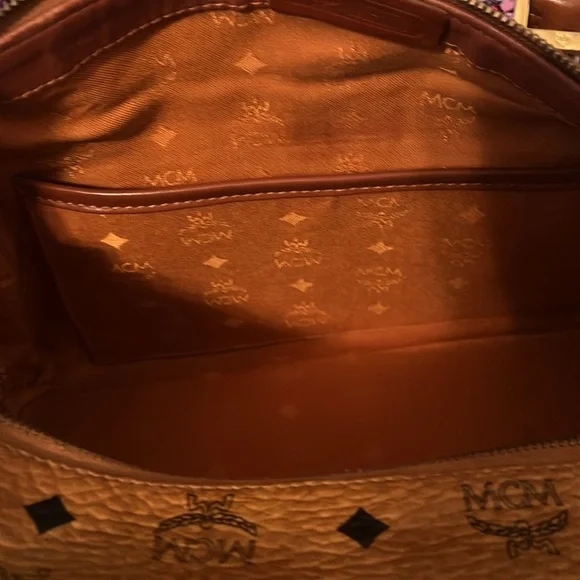 MCM Brown Monogram Leather Handbag - Picture 12 of 12